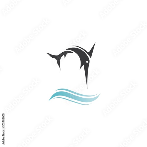 fish logo template vector icon