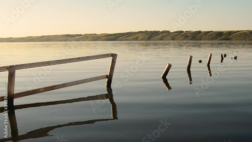 Tranquil waters of Manitou Lake Saskatchewan