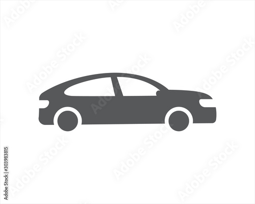 Fototapeta Naklejka Na Ścianę i Meble -  Car vector icon. Isolated simple front logo illustration. Sign symbol. Auto style car logo design with concept sports vehicle icon silhouette.