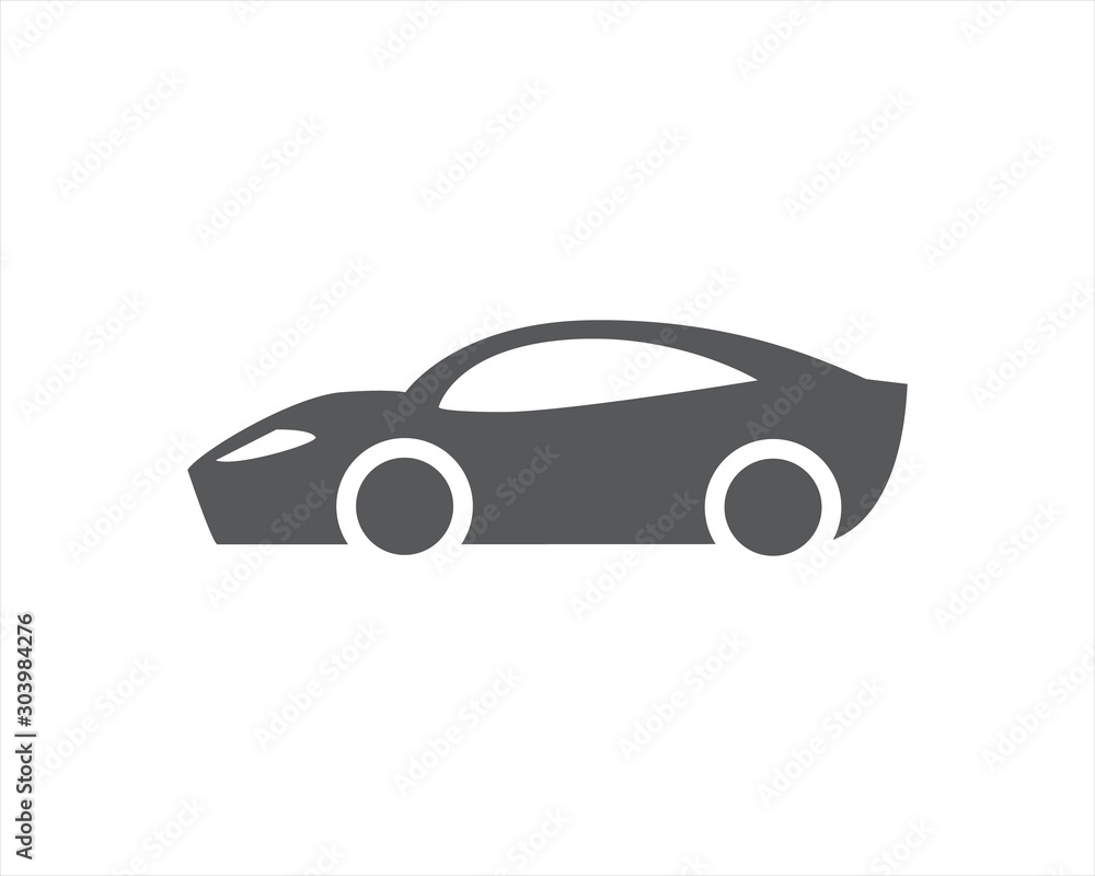 Sport Car vector icon. Isolated simple front logo illustration. Sign symbol. Auto style car logo design with concept sports vehicle icon silhouette Sport Car vector icon. Isolated simple front logo illustration. Sign symbol. Auto style car logo design with concept sports vehicle icon silhouette