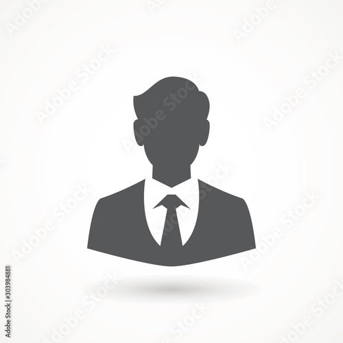 Male avatar icon suitable for info graphics, websites and print media and interfaces. User vector of man in business suit Businessman icon.