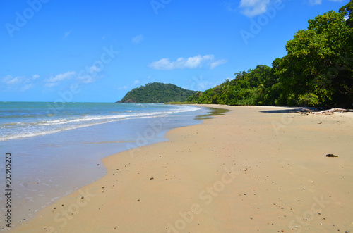 Cape tribulation Queensland Daintree rainforest  beach sea sky