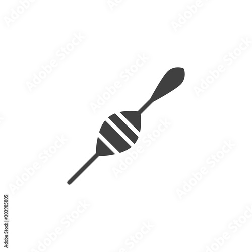 Fishing Tackle vector icon. filled flat sign for mobile concept and web design. Fishing bobber glyph icon. Symbol, logo illustration. Vector graphics