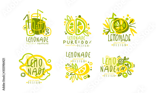 Lemonade Labels or Logos Original Design Vector Set