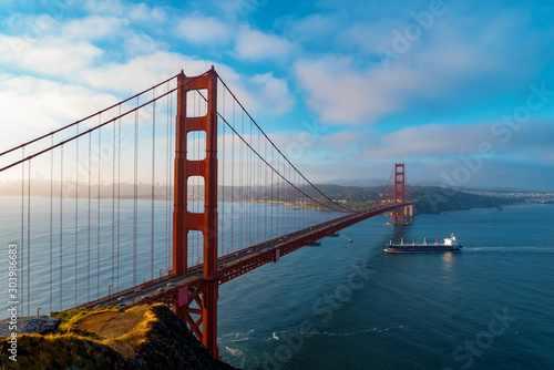 San Francisco's Golden Gate Bridge from Marin County