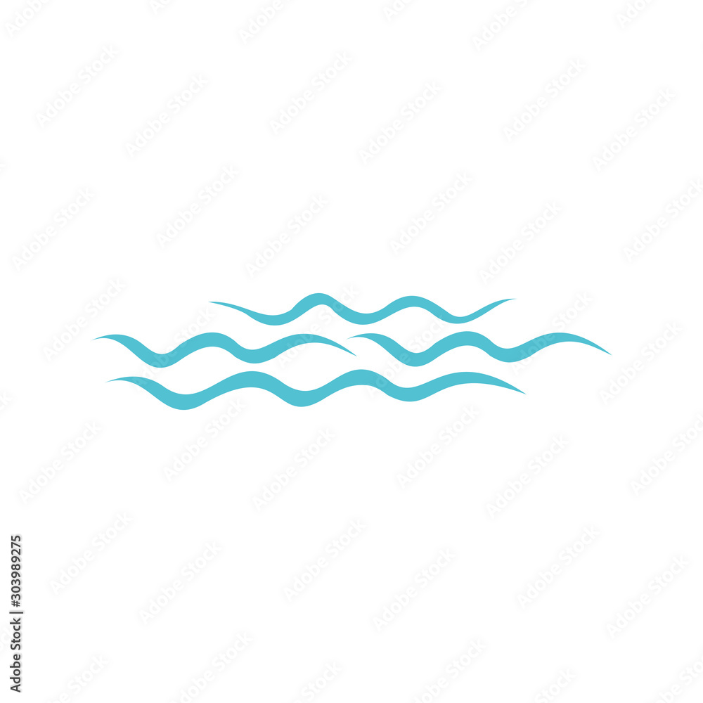 water wave logo icon vector design symbol
