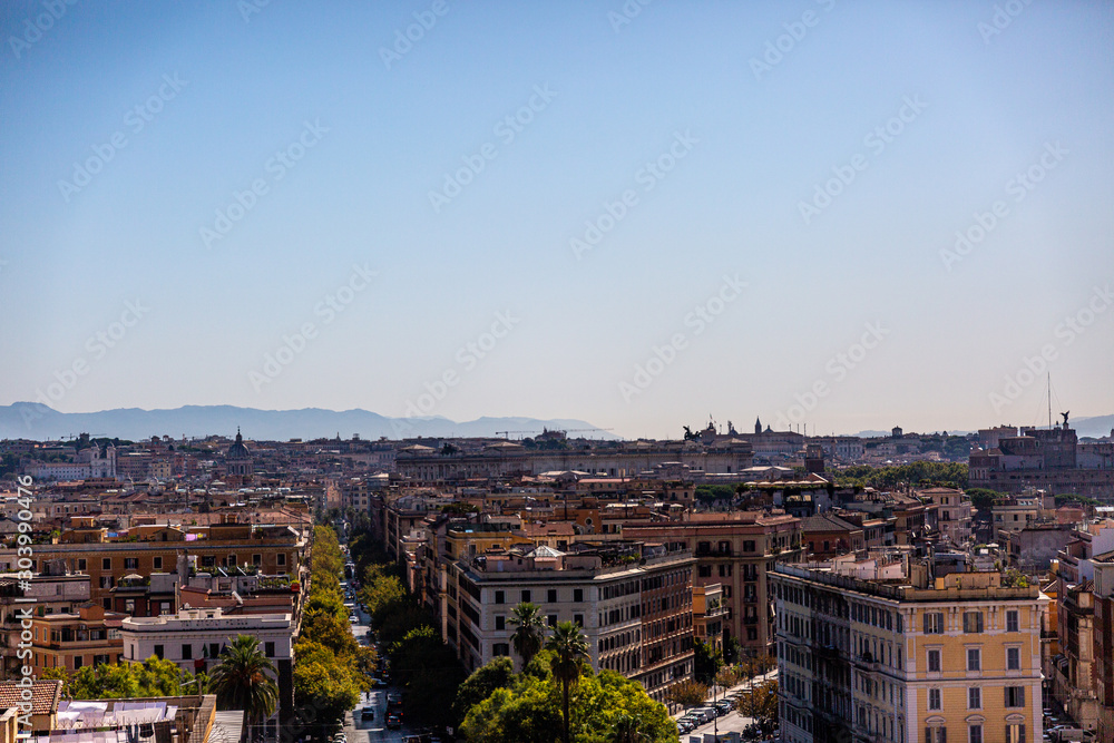 View to the city of Rome