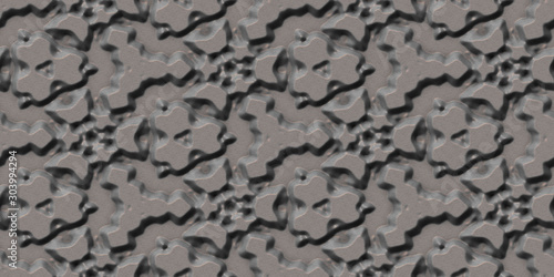 Ornamental embossed 3D ston...