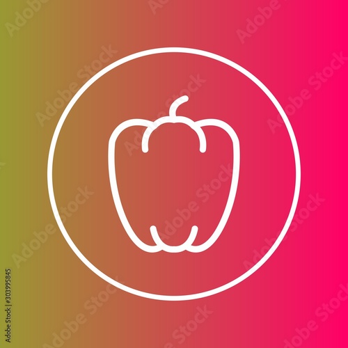 paprika icon isolated on abstract background
