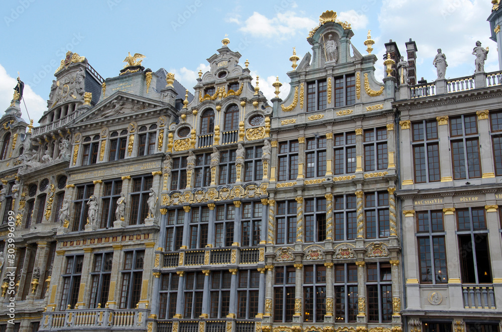 An old building at the Grand Place or Grand Square, UNESCO World Heritage Site since 1998, Brussels, Belgium, Europe