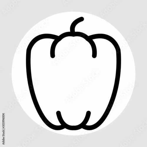 paprika icon isolated on abstract background