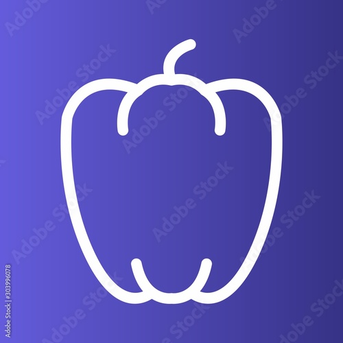 paprika icon isolated on abstract background