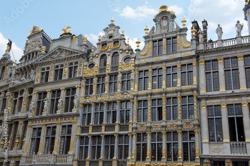 An old building at the Grand Place or Grand Square, UNESCO World Heritage Site since 1998, Brussels, Belgium, Europe © RealityImages