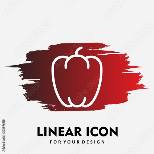 paprika icon isolated on abstract background