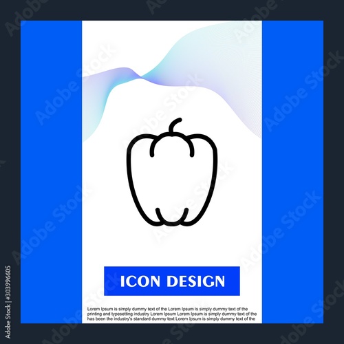 paprika icon isolated on abstract background
