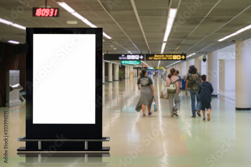 beauty full blank advertising billboard at airport background large LCD advertisement	