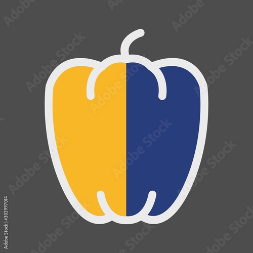 paprika icon isolated on abstract background