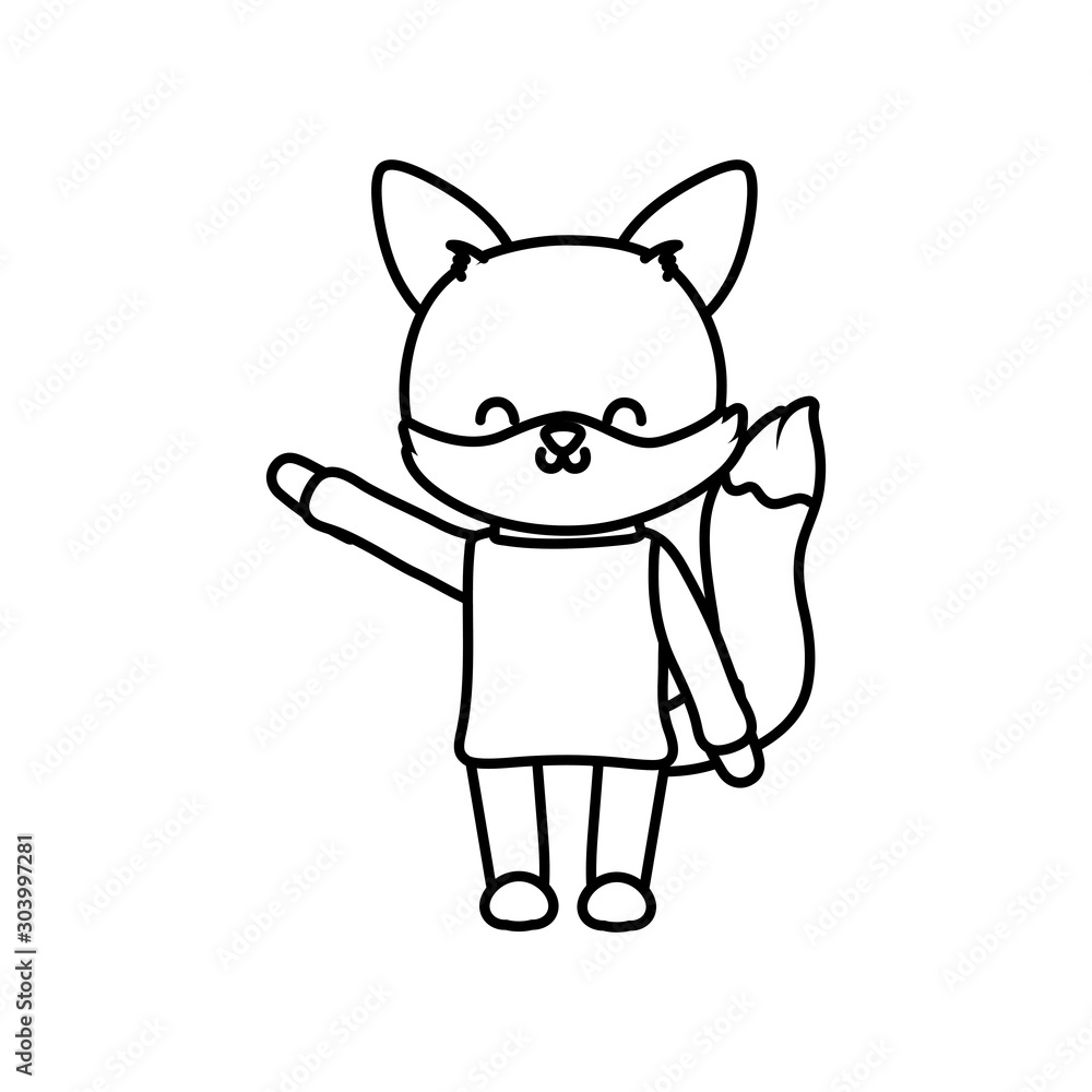 merry christmas celebration cute fox with ugly sweater decoration thick line merry christmas celebration cute fox with ugly sweater decoration thick line
