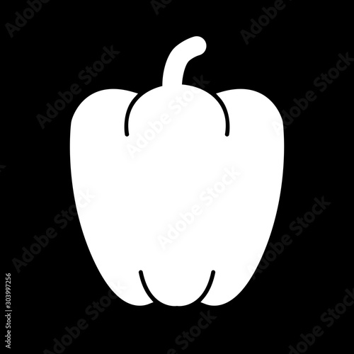 paprika icon isolated on abstract background