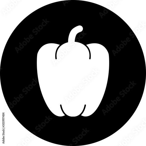 paprika icon isolated on abstract background