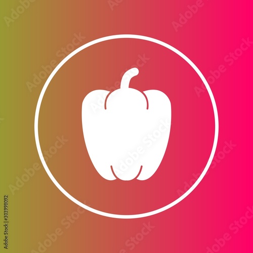 paprika icon isolated on abstract background
