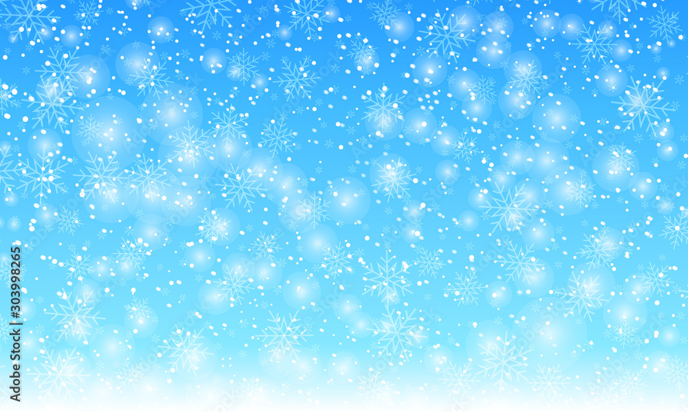 Snowflakes background. Vector. Falling snow.