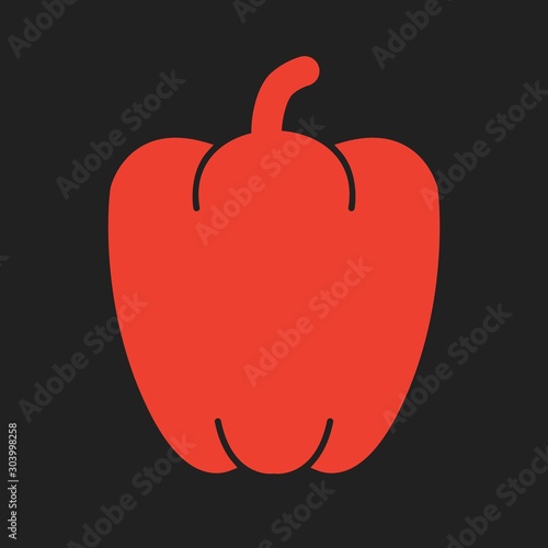 paprika icon isolated on abstract background