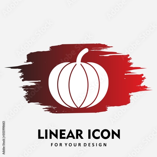 paprika icon isolated on abstract background