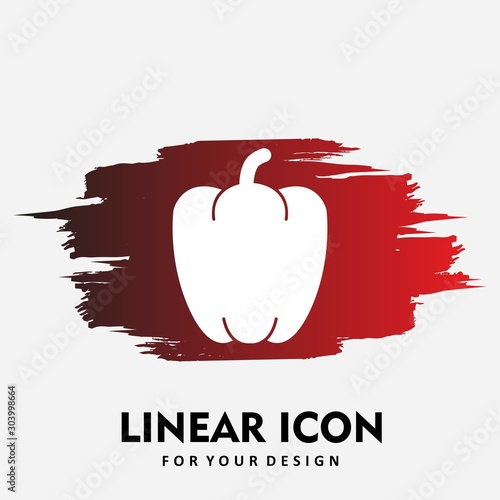 paprika icon isolated on abstract background