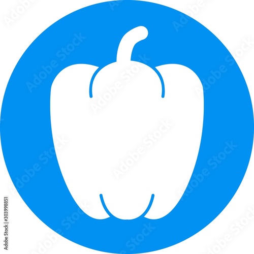 paprika icon isolated on abstract background