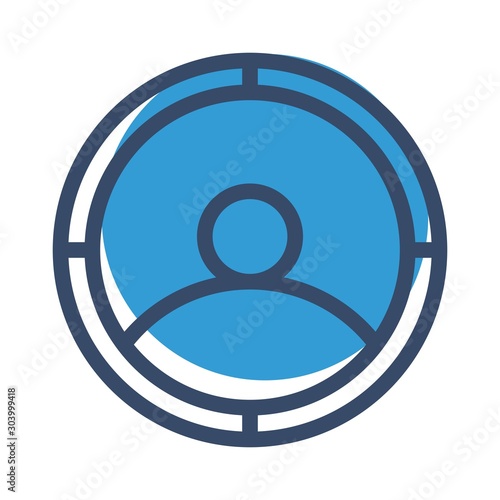 targeting icon isolated on abstract background