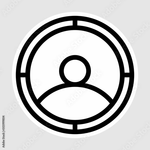 targeting icon isolated on abstract background