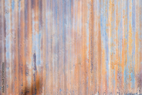 Rusted galvanized zinc wall, zinc texture and pattern, old zinc fence, Rough, Background, Factory, Abandoned