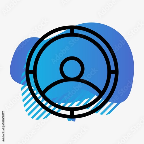 targeting icon isolated on abstract background