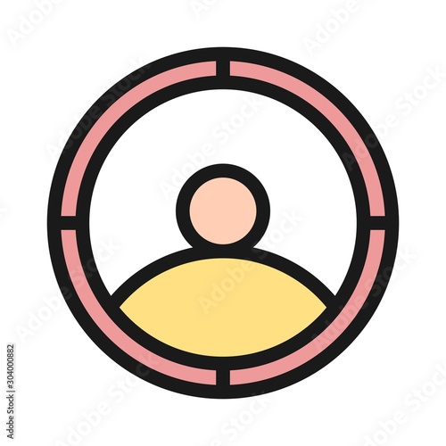 targeting icon isolated on abstract background