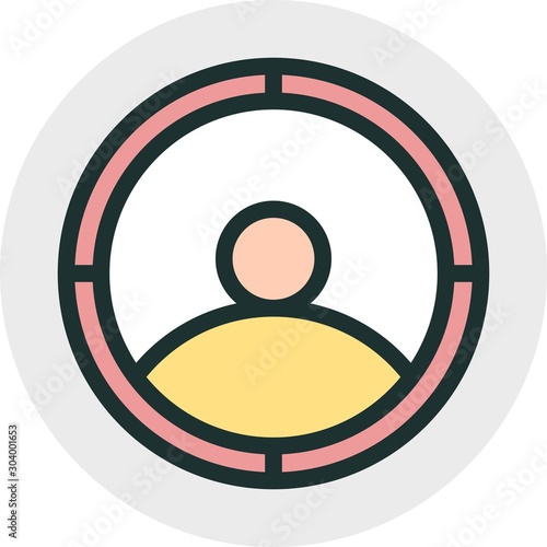 targeting icon isolated on abstract background