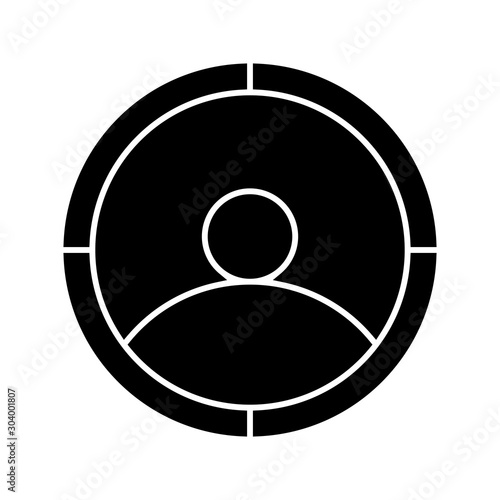 targeting icon isolated on abstract background