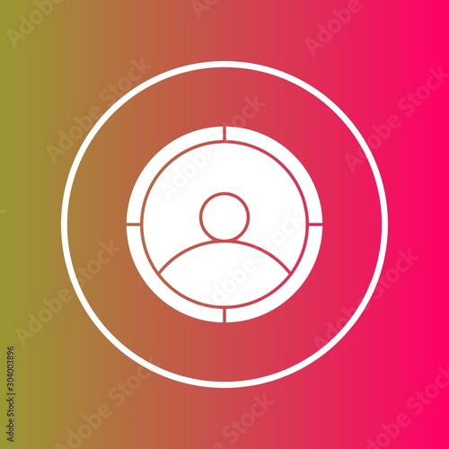 targeting icon isolated on abstract background