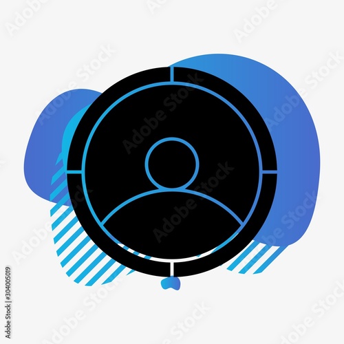 targeting icon isolated on abstract background
