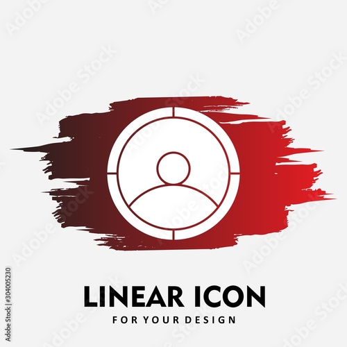 targeting icon isolated on abstract background