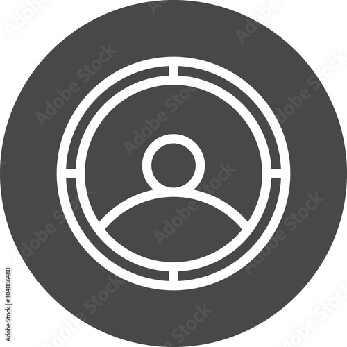 targeting icon isolated on abstract background