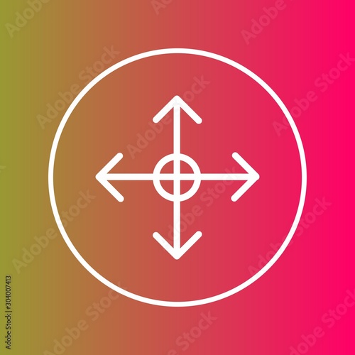 reticle icon isolated on abstract background