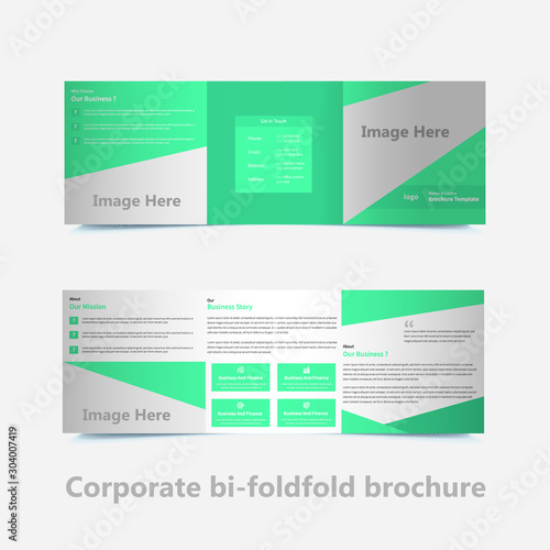 corporate Square bi fold brochure template design