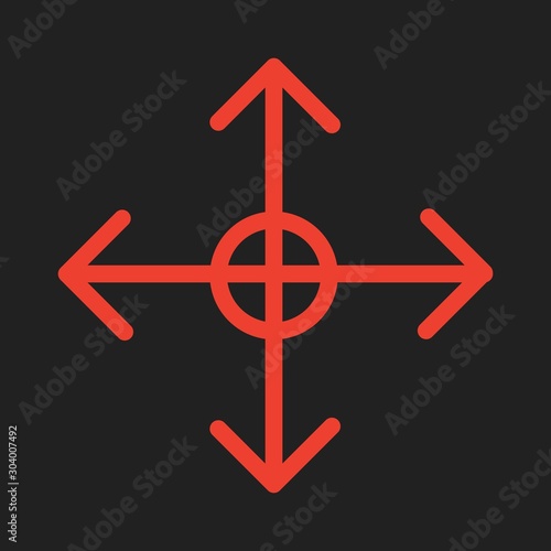 reticle icon isolated on abstract background