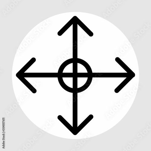 reticle icon isolated on abstract background