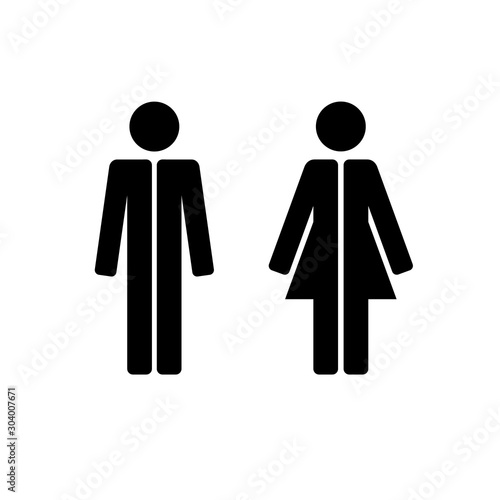 Symbols of gender. Male  female. Abstract concept  icon set. Vector illustration on white background.