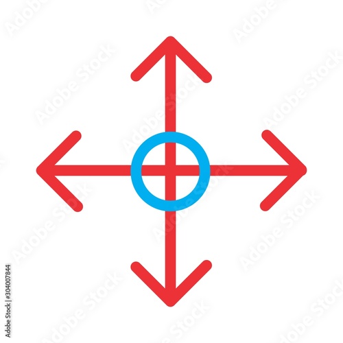 reticle icon isolated on abstract background