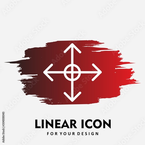 reticle icon isolated on abstract background