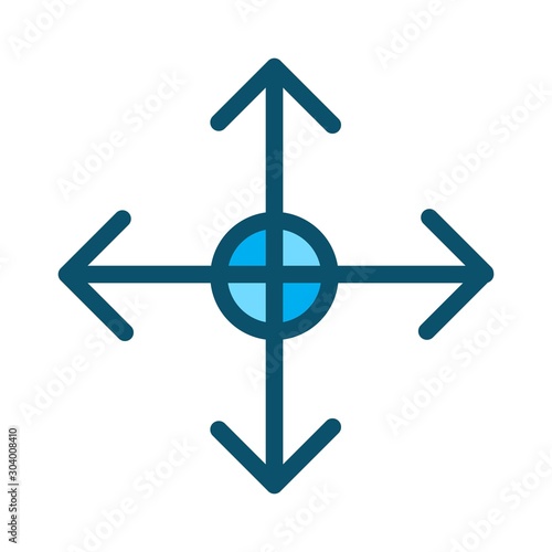reticle icon isolated on abstract background