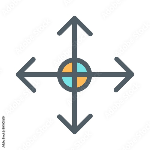 reticle icon isolated on abstract background